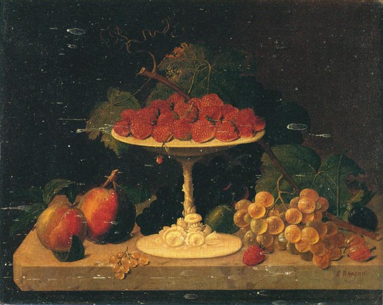 Severin Roesen Still life with Strawberries